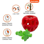Load image into Gallery viewer, Holy Paws Fruity Bite Strawberry Dog Toy – Natural Rubber Treat Dispenser