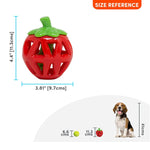 Load image into Gallery viewer, Holy Paws Fruity Bite Strawberry Dog Toy – Natural Rubber Treat Dispenser