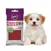 Gnawlers Puppy Snack Strips - Chicken Flavour Dog Treats (80g)