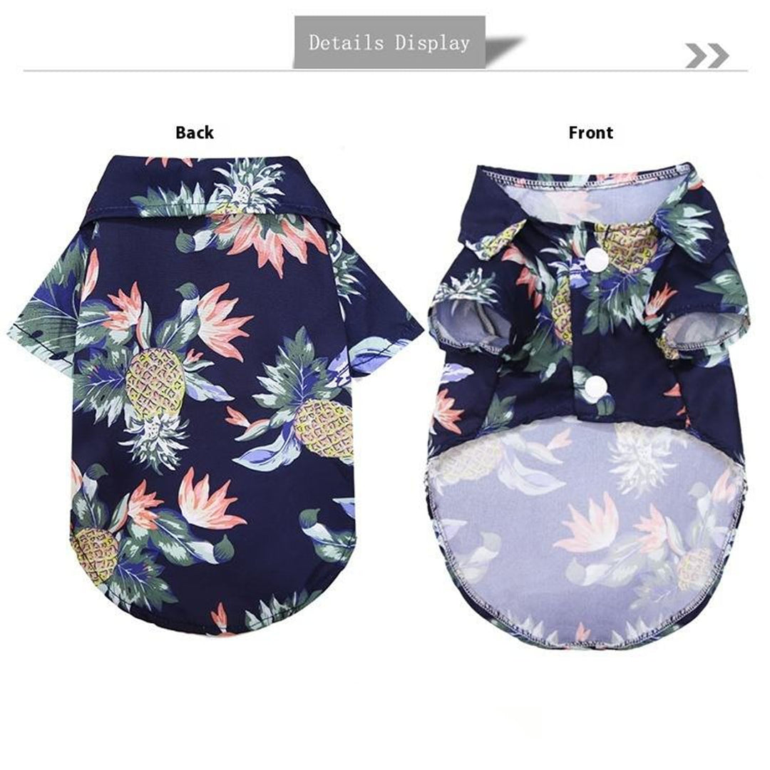Tropical Hawaiian Dog Shirt – Soft Chiffon Summer Pet Clothes for Small & Medium Dogs & Cats