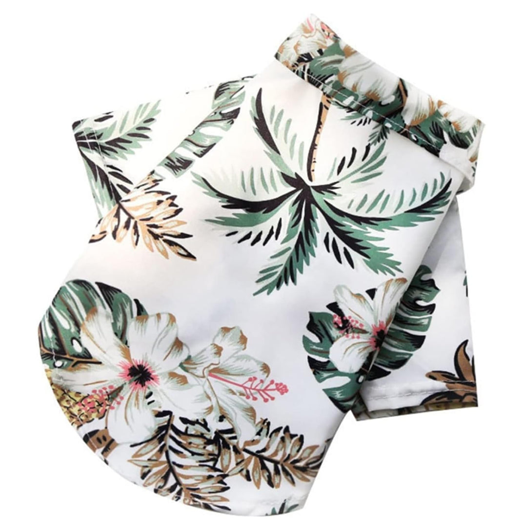 Tropical Hawaiian Dog Shirt – Soft Chiffon Summer Pet Clothes for Small & Medium Dogs & Cats