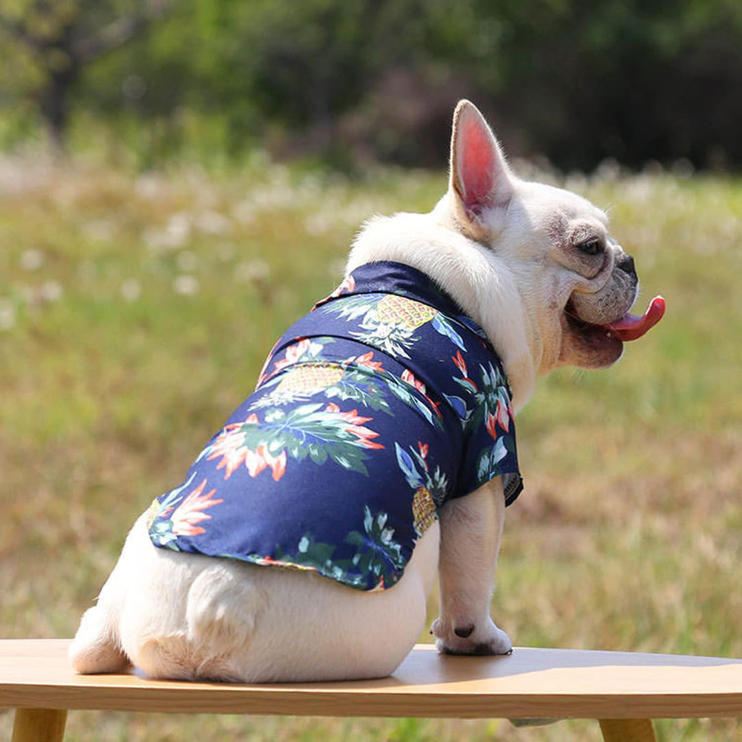 Tropical Hawaiian Dog Shirt – Soft Chiffon Summer Pet Clothes for Small & Medium Dogs & Cats