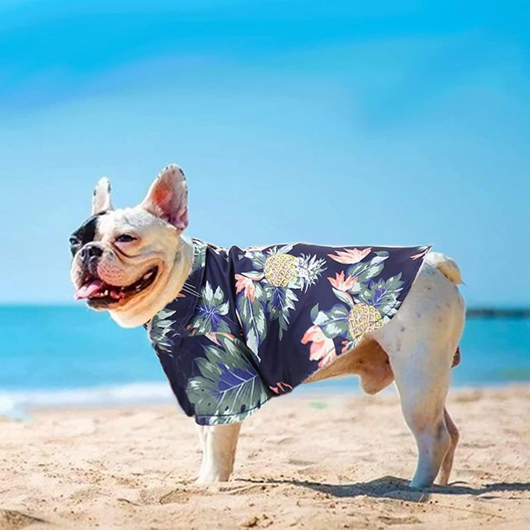 Tropical Hawaiian Dog Shirt – Soft Chiffon Summer Pet Clothes for Small & Medium Dogs & Cats