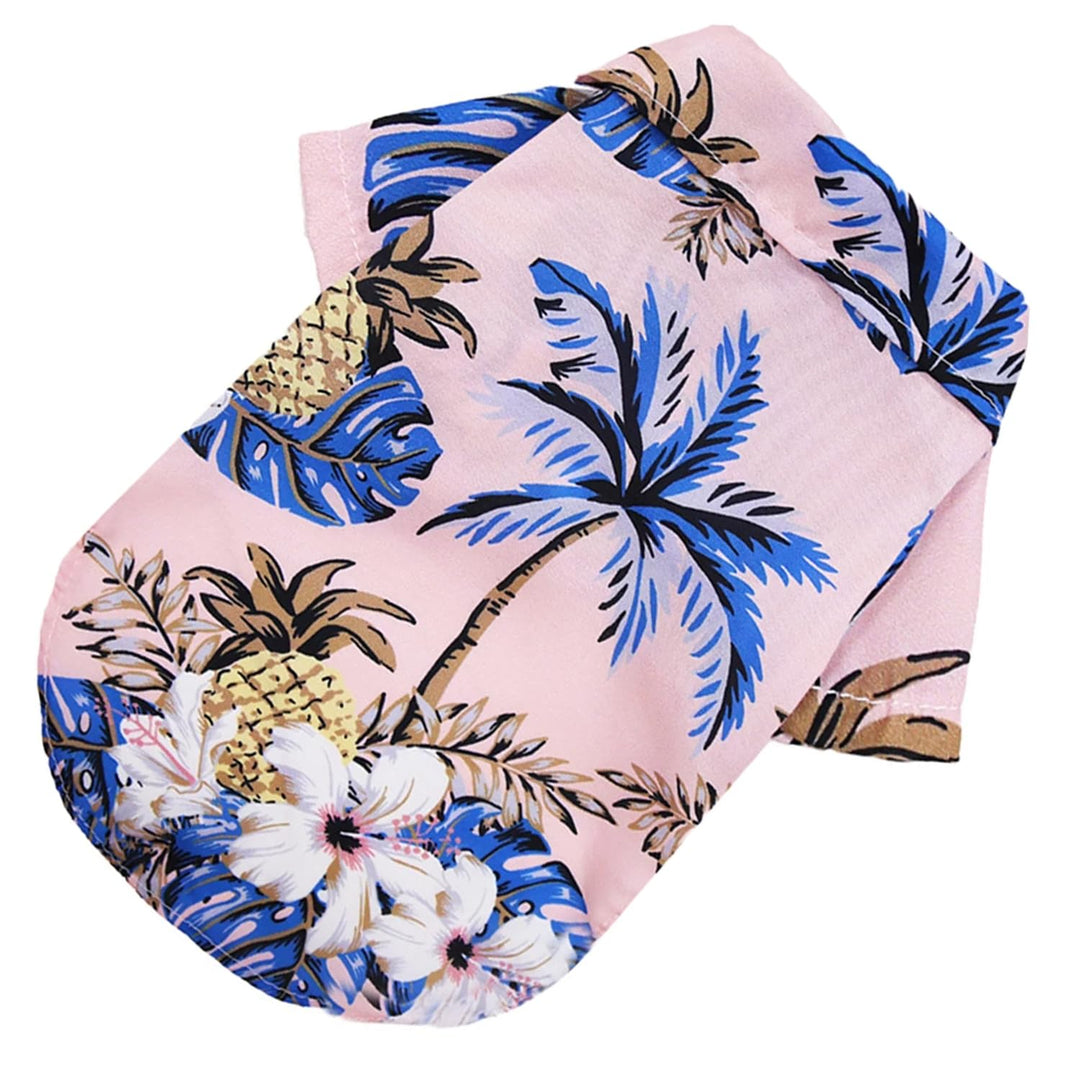 Tropical Hawaiian Dog Shirt – Soft Chiffon Summer Pet Clothes for Small & Medium Dogs & Cats
