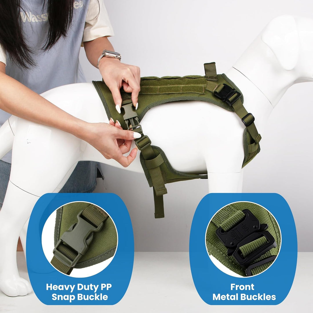 Military-Grade Tactical Dog Harness | No-Pull Training & Heavy Duty Comfort