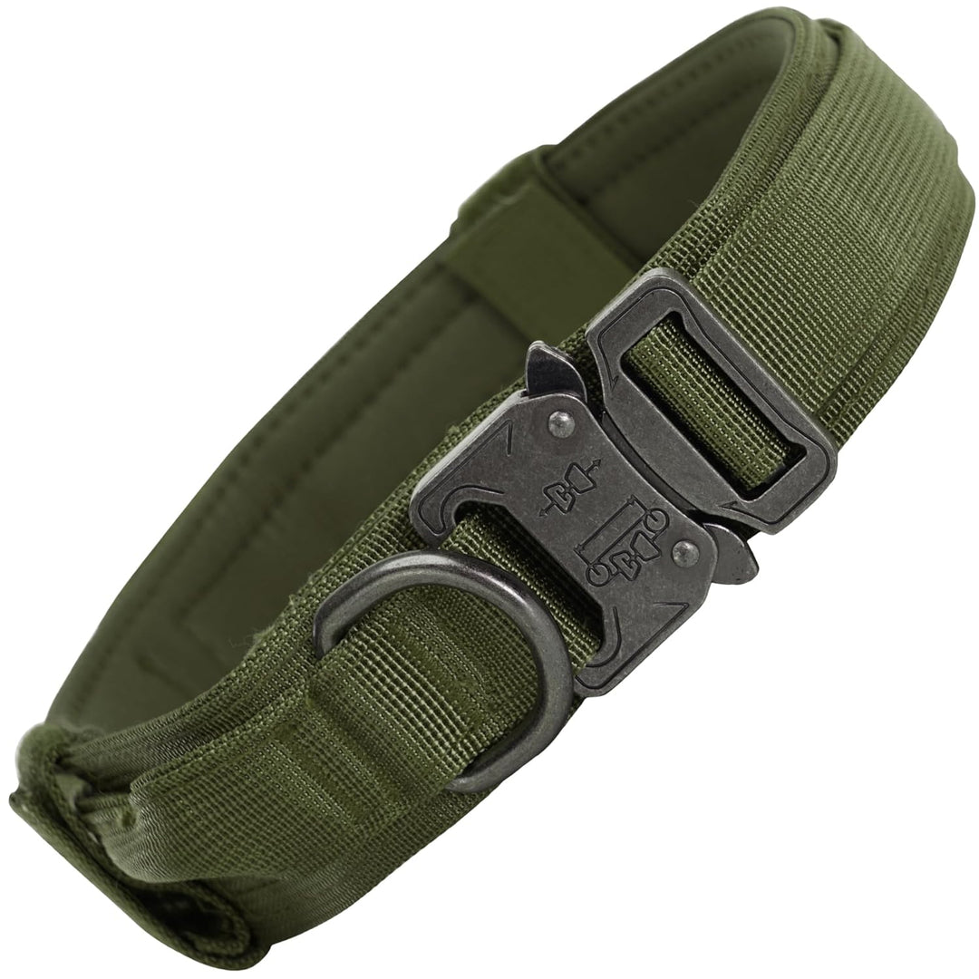 Heavy-Duty Tactical Dog Collar with Control Handle & Quick-Release