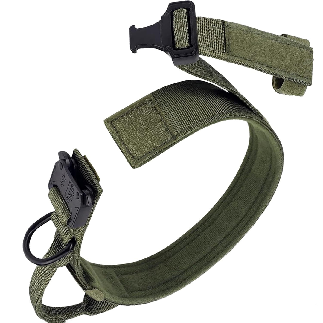 Heavy-Duty Tactical Dog Collar with Control Handle & Quick-Release