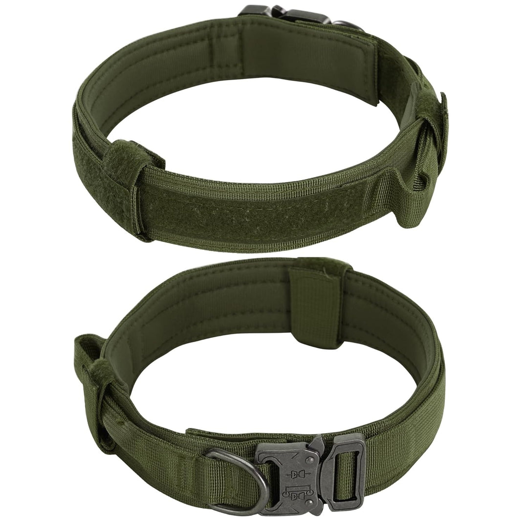 Heavy-Duty Tactical Dog Collar with Control Handle & Quick-Release