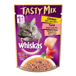 Load image into Gallery viewer, Whiskas Tasty Mix Tuna Kanikama Carrot In Gravy Wet Cat Food - 70g