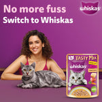 Load image into Gallery viewer, Whiskas Tasty Mix Tuna Kanikama Carrot In Gravy Wet Cat Food - 70g