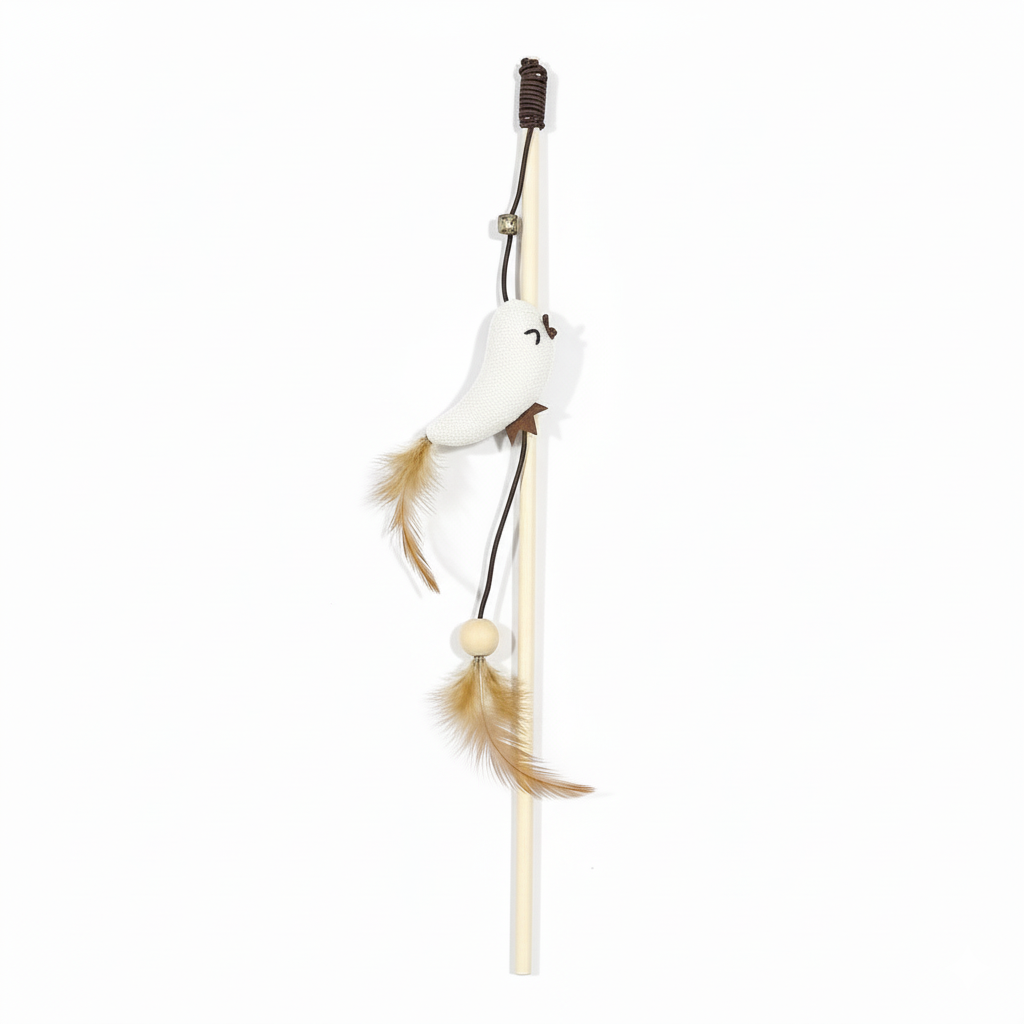 Cat Teasing Wooden Stick - Double Dangler