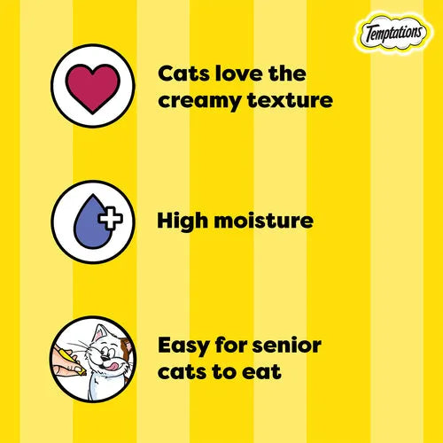 Temptations Creamy Purrrr ee Maguro & Scallop Cat Treats - 48g