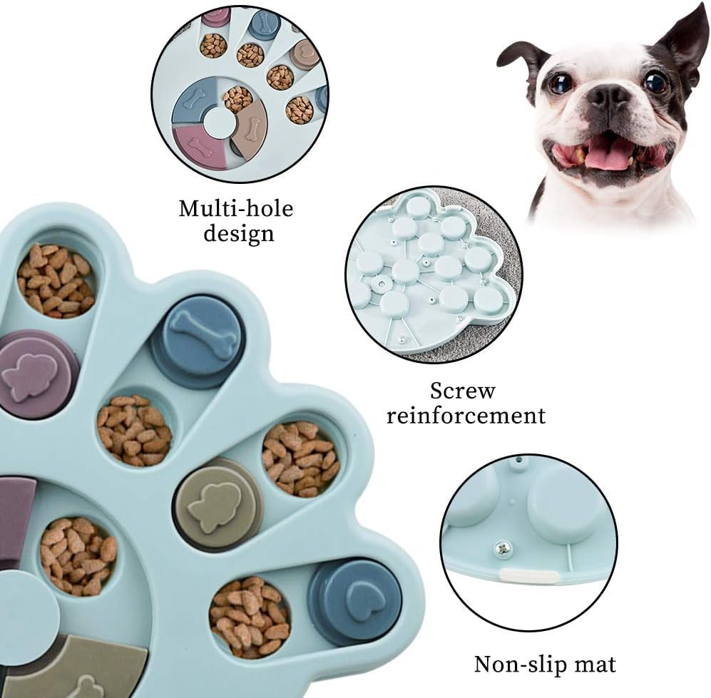 Interactive Paw-Shaped Dog Puzzle Toy | Slow Feeder & Mental Enrichment Game