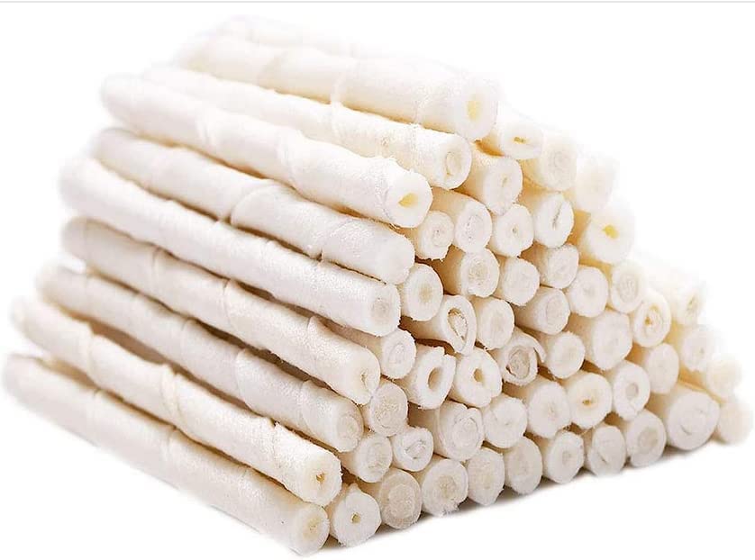 Milky White Twisted Chew Sticks