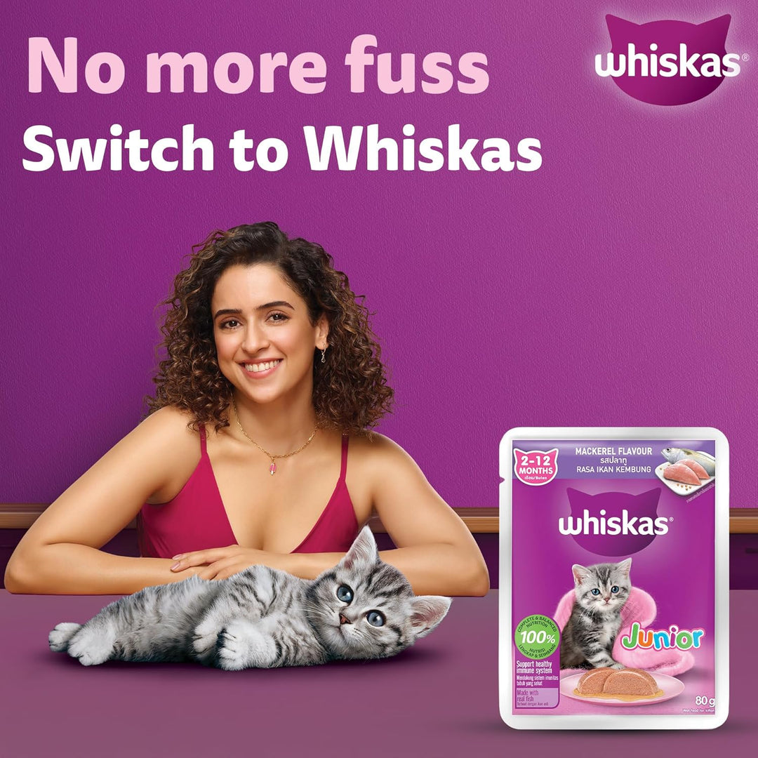 Whiskas Junior Mackerel Gravy 80gm