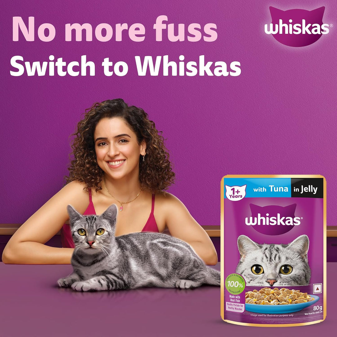 Whiskas Adult Tuna Jelly 80Gm