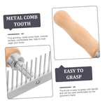 Load image into Gallery viewer, Wooden Handle T-Shape Undercoat Rake | Professional Grooming Comb for Dogs &amp; Cats