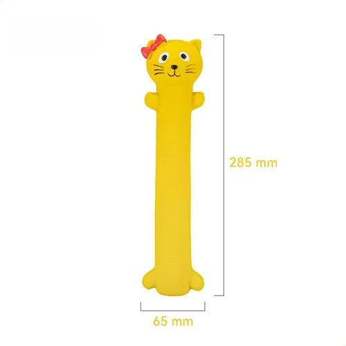 EE Toys Natural Latex Squeaky Yellow Cat Dog Toy